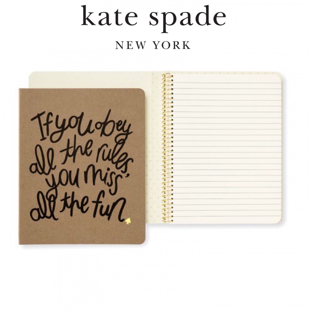 Kate Spade Obey all the Rules Spiral Notebook